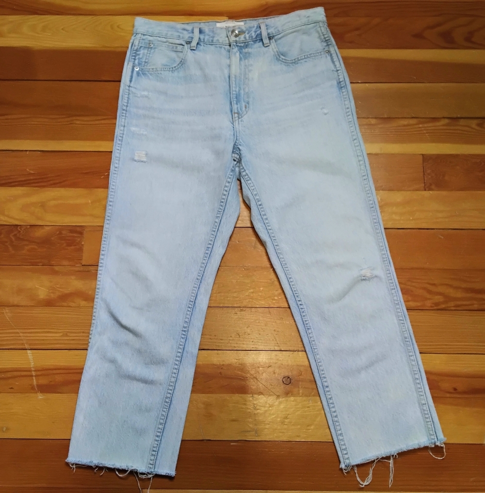 SLVRLAKE Premium Denim "Virginia Slim" Distressed Jeans
